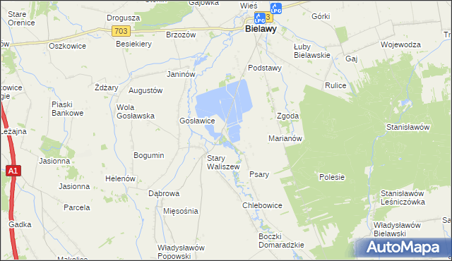 mapa Psary Osada, Psary Osada na mapie Targeo