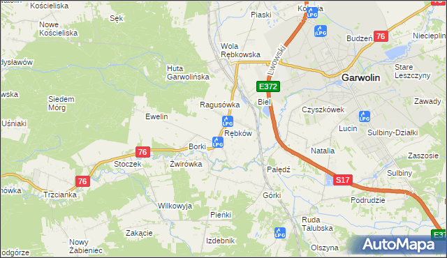 mapa Rębków, Rębków na mapie Targeo