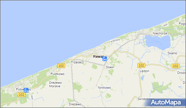 mapa Rewal, Rewal na mapie Targeo