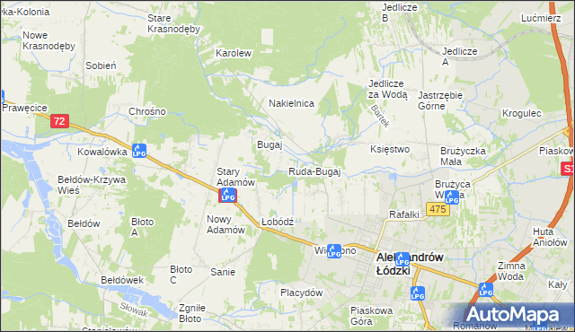 mapa Ruda-Bugaj, Ruda-Bugaj na mapie Targeo