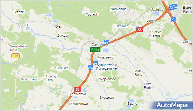 mapa Rynarzewo, Rynarzewo na mapie Targeo