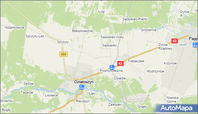 mapa Sadowiec-Wrzosy, Sadowiec-Wrzosy na mapie Targeo