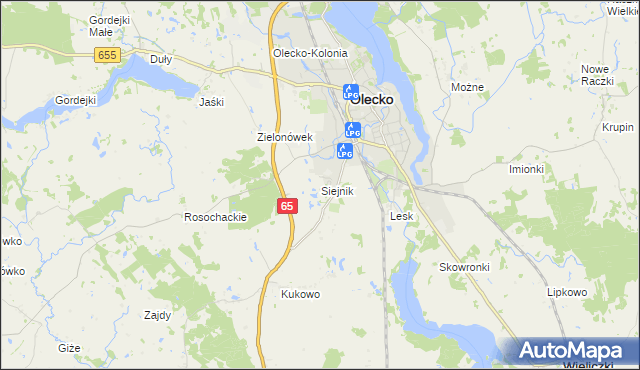 mapa Siejnik, Siejnik na mapie Targeo
