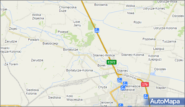 mapa Sitaniec-Wolica, Sitaniec-Wolica na mapie Targeo