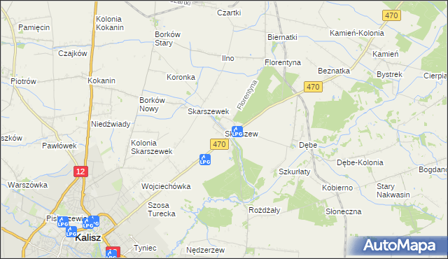 mapa Skarszew, Skarszew na mapie Targeo