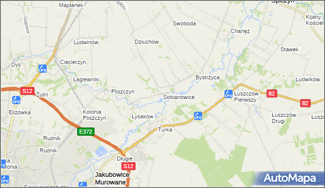 mapa Sobianowice, Sobianowice na mapie Targeo