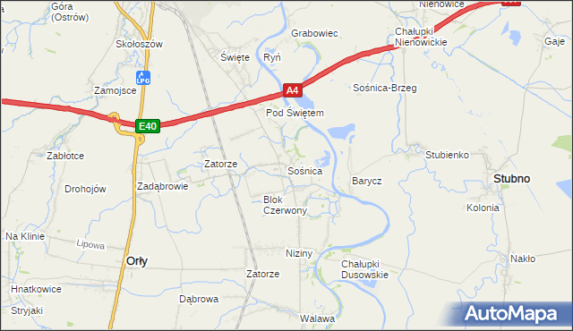 mapa Sośnica gmina Radymno, Sośnica gmina Radymno na mapie Targeo