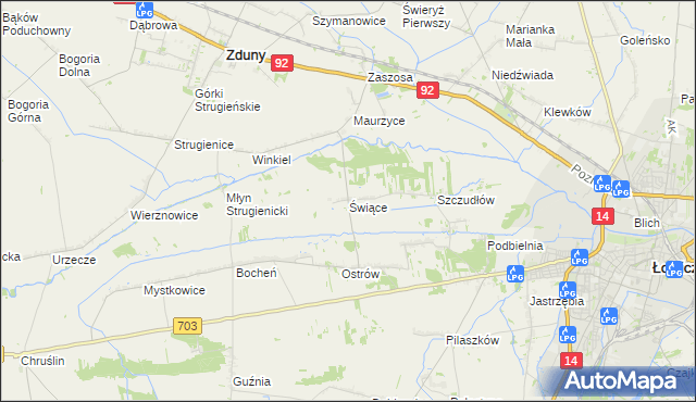 mapa Świące, Świące na mapie Targeo