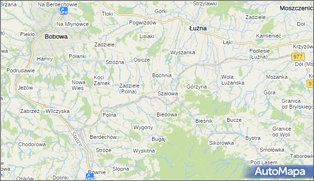 mapa Szalowa, Szalowa na mapie Targeo