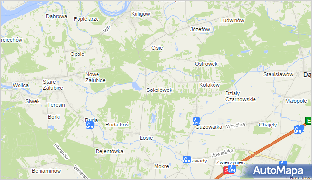mapa Teodorów gmina Dąbrówka, Teodorów gmina Dąbrówka na mapie Targeo