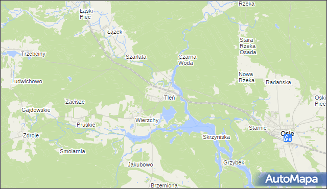 mapa Tleń, Tleń na mapie Targeo