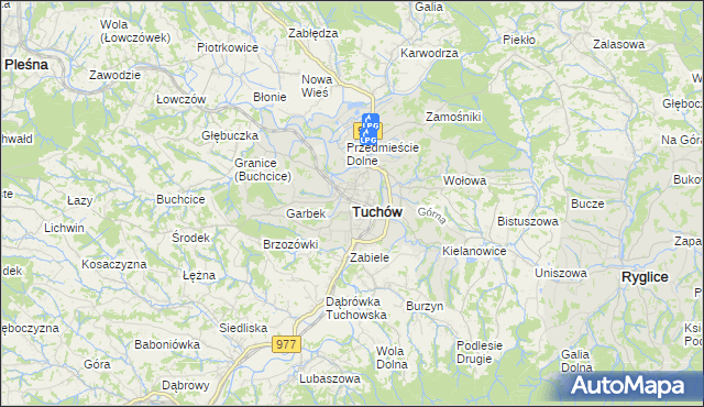 mapa Tuchów, Tuchów na mapie Targeo