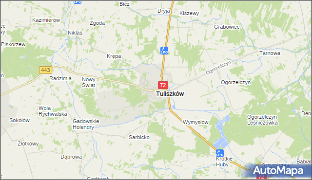 mapa Tuliszków, Tuliszków na mapie Targeo