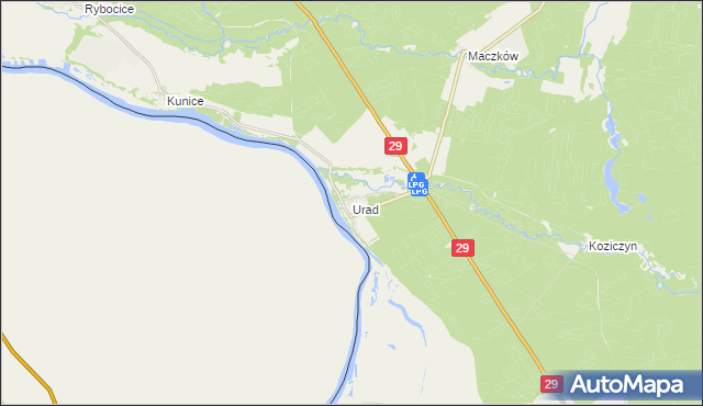 mapa Urad, Urad na mapie Targeo