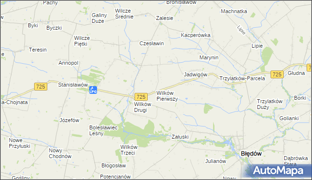 mapa Wilków Pierwszy, Wilków Pierwszy na mapie Targeo