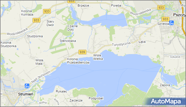 mapa Wisła Wielka, Wisła Wielka na mapie Targeo