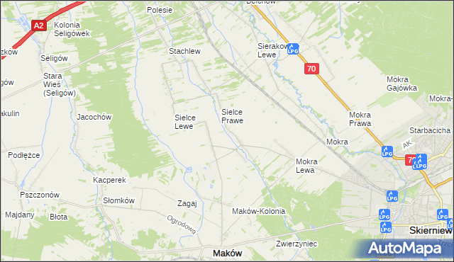 mapa Wola Makowska, Wola Makowska na mapie Targeo