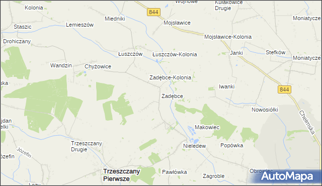 mapa Zadębce, Zadębce na mapie Targeo