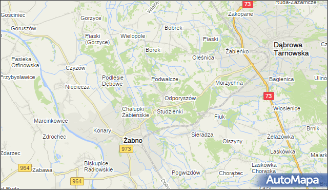 mapa Odporyszów, Odporyszów na mapie Targeo