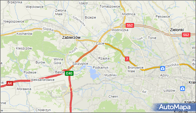 mapa Rząska, Rząska na mapie Targeo