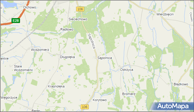 mapa Sąpolnica, Sąpolnica na mapie Targeo