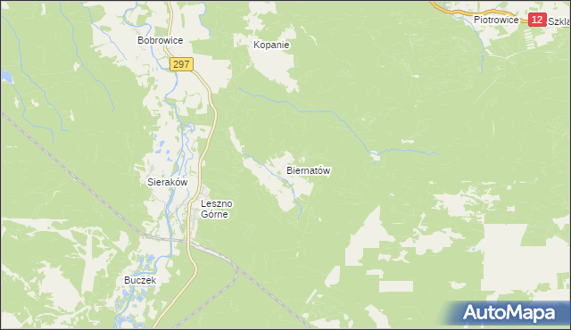 mapa Biernatów gmina Szprotawa, Biernatów gmina Szprotawa na mapie Targeo
