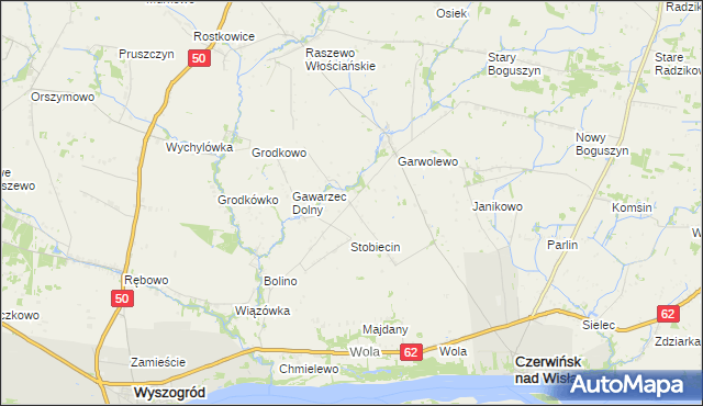 mapa Gawarzec Górny, Gawarzec Górny na mapie Targeo