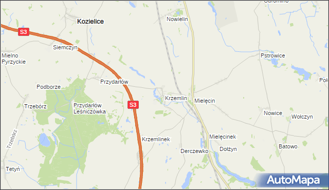 mapa Krzemlin, Krzemlin na mapie Targeo