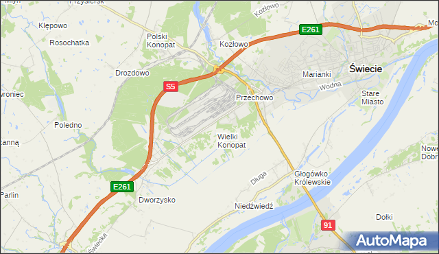 mapa Przechówko, Przechówko na mapie Targeo