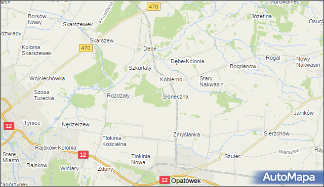 mapa Słoneczna, Słoneczna na mapie Targeo