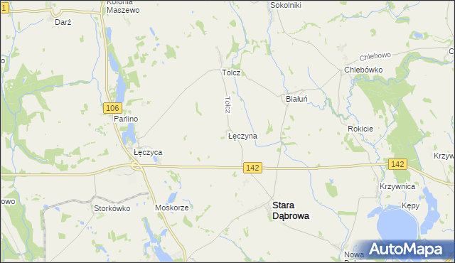 mapa Łęczyna, Łęczyna na mapie Targeo