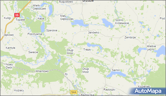 mapa Trepki, Trepki na mapie Targeo