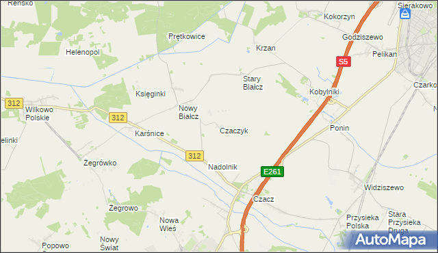 mapa Czaczyk, Czaczyk na mapie Targeo