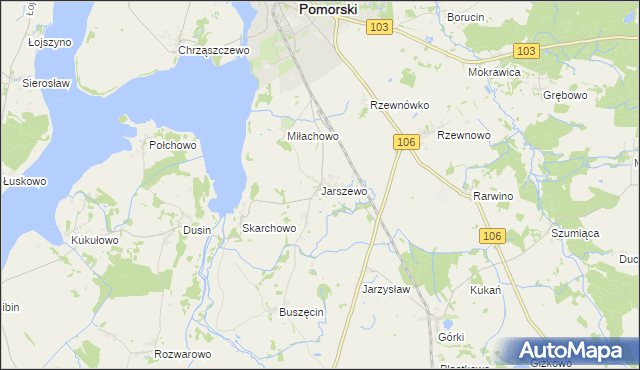 mapa Jarszewo, Jarszewo na mapie Targeo