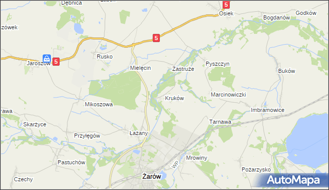 mapa Kruków, Kruków na mapie Targeo