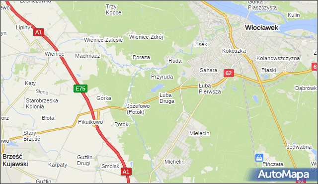 mapa Łuba Druga, Łuba Druga na mapie Targeo