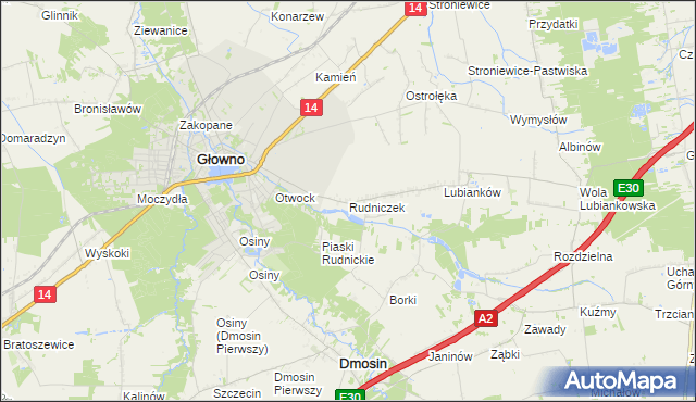 mapa Rudniczek, Rudniczek na mapie Targeo