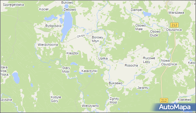 mapa Upiłka, Upiłka na mapie Targeo