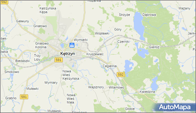 mapa Karolewo gmina Kętrzyn, Karolewo gmina Kętrzyn na mapie Targeo