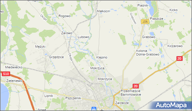 mapa Klępino, Klępino na mapie Targeo