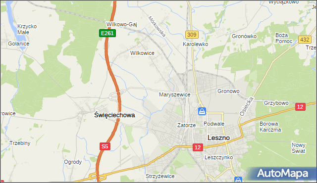 mapa Maryszewice, Maryszewice na mapie Targeo