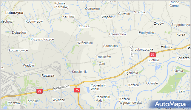 mapa Tropiszów, Tropiszów na mapie Targeo