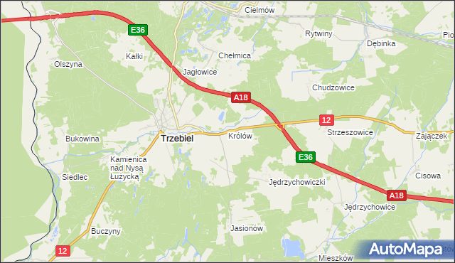 mapa Królów, Królów na mapie Targeo