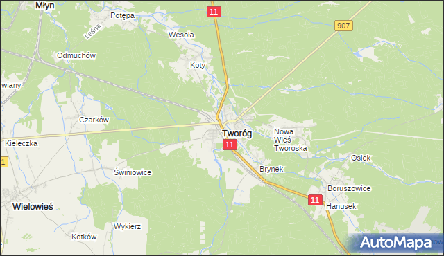 mapa Tworóg, Tworóg na mapie Targeo