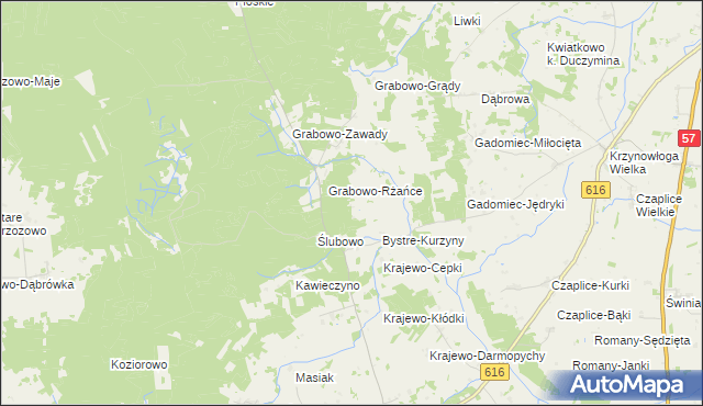 mapa Bystre-Chrzany, Bystre-Chrzany na mapie Targeo