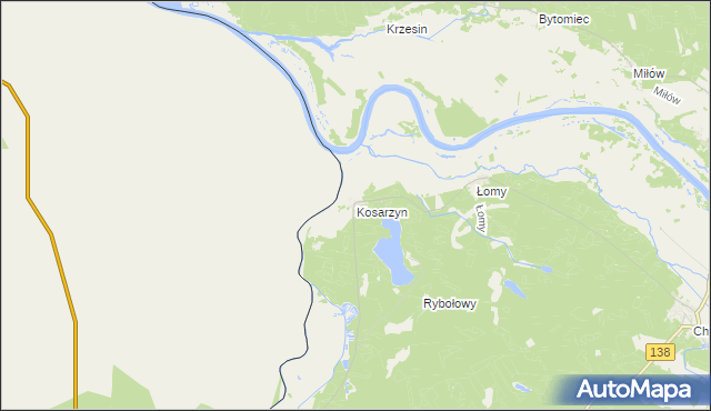 mapa Kosarzyn, Kosarzyn na mapie Targeo
