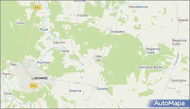 mapa Mały Las, Mały Las na mapie Targeo