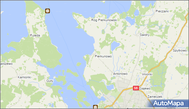 mapa Pierkunowo, Pierkunowo na mapie Targeo