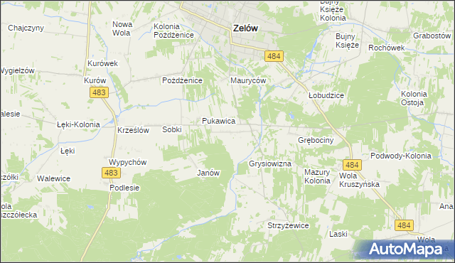 mapa Sromutka, Sromutka na mapie Targeo