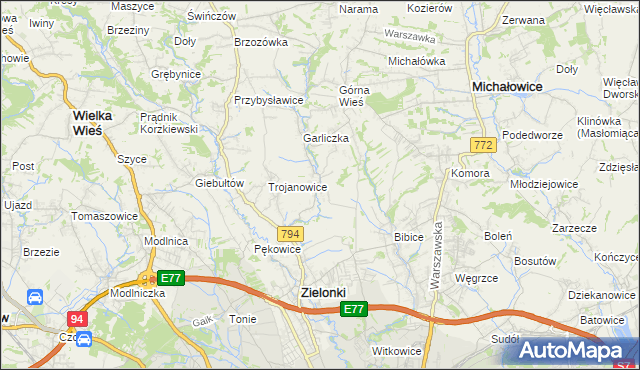 mapa Garlica Murowana, Garlica Murowana na mapie Targeo